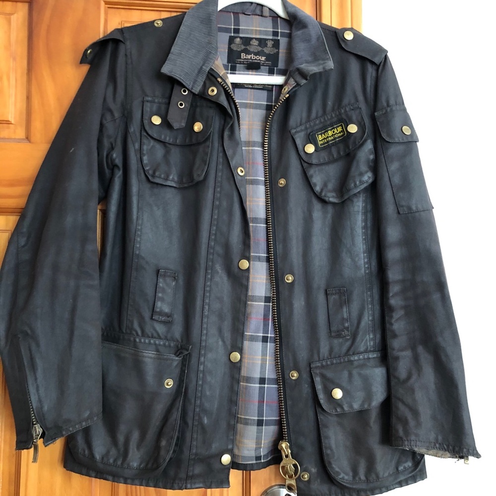 Barbour International waxed  motorcycle jacket